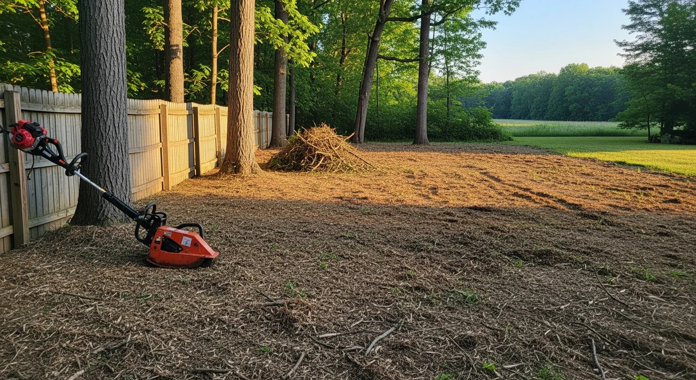 Land clearing and brush removal on residential property